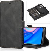 Voor Huawei Y9 Prime (2019) Retro Magnetische Sluiting Horizontale Flip Leren Case met Houder & Kaartsleuven & Fotolijst & Portemonnee (Zwart)