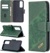 Voor Huawei P smart 2021 / Y7a Bijpassende Kleur Krokodil Textuur Horizontale Flip PU Lederen Case met Portemonnee & Houder & Kaartsleuven (Groen)