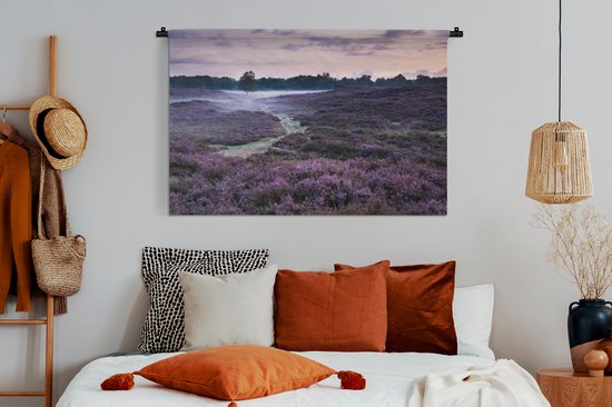 Tenture murale - Tissu mural - Brume dans la bruyère - 150x100 cm - Tapisserie murale