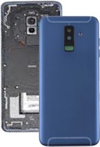 Achterklep met zijtoetsen en cameralens voor Galaxy A6 + (2018) / A605 (blauw)