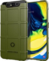 Voor Galaxy A80 Full Coverage Shockproof TPU Case (Army Green)