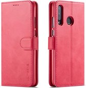 Voor Huawei P30 Lite / Nova 4e LC.IMEEKE kalfsleer Horizontale flip lederen tas, met houder & kaartsleuven & portemonnee (rose rood)