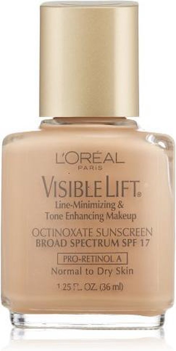 L'Oreal Paris Visible Lift Line-Minimizing and Tone-Enhancing Makeup, Normal/Dry Skin, Buff, 1.25-Fluid Ounce