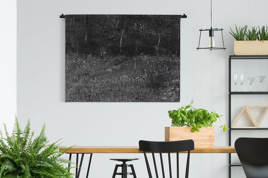 Tapisserie Vincent van Gogh - Représentation Zwart et blanc d'Asnières - Peinture de Vincent van Gogh Tapisserie coton 120x90 cm - Tapisserie avec photo