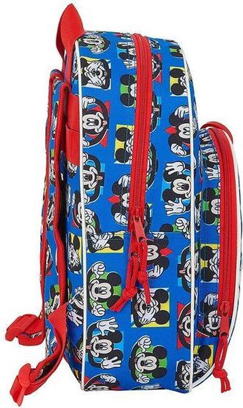 Kinderrugzak Mickey Mouse Clubhouse Me Time Blauw Rood 