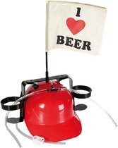 I Love Beer Helm met Drankhouders