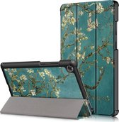 Lenovo Tab M8 Hoes - Mobigear - Tri-Fold Serie - Kunstlederen Bookcase - Almond Blossoms - Hoes Geschikt Voor Lenovo Tab M8