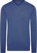 Ferlucci – Heren Trui met V-Hals - Blauw Mêlee