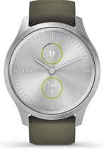 Garmin Vivomove Style - Hybride Smartwatch - Echte wijzers - Verborgen touchscreen - 40mm -Silver/Moss