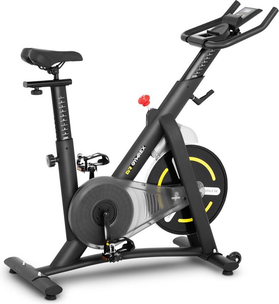 Foto: Gymrex hometrainer indoorfietsen ning fiets vliegwiel massa 13 kg lcd