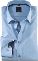 OLYMP Level 5 body fit overhemd - lichtblauw (contrast) - Strijkvriendelijk - Boordmaat: 40