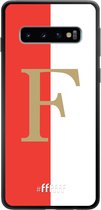 6F hoesje - geschikt voor Samsung Galaxy S10 -  TPU Case - Feyenoord - F #ffffff