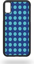 Blue polka dot Telefoonhoesje - Apple iPhone X / XS