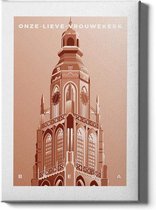 Walljar - Onze-Lieve-Vrouwekerk - Muurdecoratie - Poster met lijst