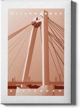 Walljar - Willemsbrug - Muurdecoratie - Poster met lijst