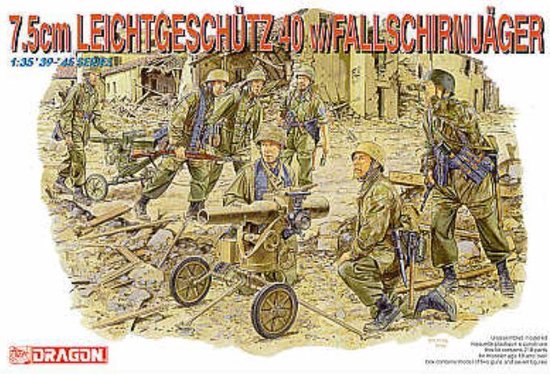 1/35 5cm PaK 38 w/Fallschirmjäger Shop - Dragon Models