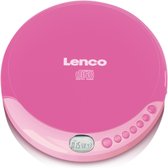 Lenco CD-011PK Discman - Draagbare CD Speler geleverd met Oordopjes - Roze