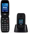 Fysic FM-9260 Senioren mobiele klaptelefoon - 2.4” kleurendisplay, FM radio en SOS functie - Zwart