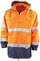 PLANAM veiligheidsjas, volgens EN 343/471, oranje (waarschuwingskleur)/marine maat 4XL