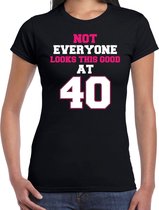 Not everyone looks this good at 40 cadeau t-shirt zwart voor dames - 40 jaar verjaardag kado shirt / outfit 2XL