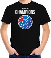 Australie WK supporter t-shirt - we are the champions met Australische voetbal - zwart - kinderen - kleding / shirt M (134-140)