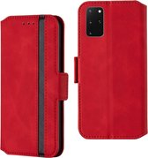 Voor Galaxy S20 + vintage matte olierand horizontale flip lederen tas met beugel en kaartsleuven (rood)
