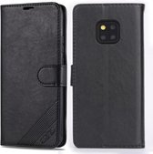 Voor Huawei Mate 20 Pro AZNS Schapenvacht Textuur Horizontale Flip Leren Case met Houder & Kaartsleuven & Portemonnee (Zwart)