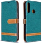 Voor Huawei Y6P Kleuraanpassing Denim Textuur Horizontale Flip Leren Case met Houder & Kaartsleuven & Portemonnee & Lanyard (Groen)