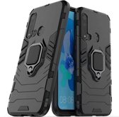 PC + TPU schokbestendige beschermhoes voor Huawei P20 Lite 2019 / nova 5i, met magnetische ringhouder (zwart)