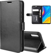 Voor Huawei Enjoy 10 R64 Texture Single Fold Horizontale Flip Leather Case met houder & kaartsleuven & portemonnee (zwart)
