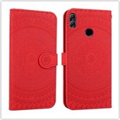 Voor Huawei Enjoy 9s Pressed Printing Pattern Horizontale Flip PU Leather Case met houder & kaartsleuven & portemonnee & & Lanyard (rood)