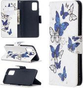 Voor Samsung Galaxy A02s (EU-versie) Gekleurde tekening patroon Horizontale flip lederen tas met houder & kaartsleuven & portemonnee (Butterfly Swarm)