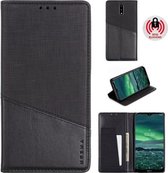 Voor Nokia 2.3 MUXMA MX109 horizontale lederen flip case met houder & kaartsleuf & portemonnee (zwart)