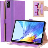 WY-2099 Voor Huawei Honor V6 10.4 inch 2020 Business Retro Textuur Horizontale Flip Leren Case met Houder & Kaartsleuven & Draagriem (Paars)