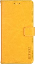 Voor Nokia 1.3 idewei Crazy Horse Texture horizontale flip lederen tas met houder & kaartsleuven & portemonnee (geel)