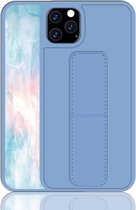 Voor iPhone 11 Pro schokbestendige pc + TPU beschermhoes met polsband en houder (blauw)