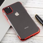 Voor iPhone 11 Pro transparante TPU anti-drop en waterdichte mobiele telefoon beschermhoes (rood)