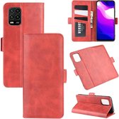 Voor Geschikt voor Xiaomi Mi 10 Lite 5G Dual-side magnetische gesp horizontale flip lederen tas met houder & kaartsleuven & portemonnee (rood)
