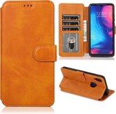 Voor Geschikt voor Xiaomi Redmi Note 7 Kalf Textuur Magnetische Gesp Horizontale Flip Lederen Case met Houder & Kaartsleuven & Portemonnee & Fotolijst (Kaki)