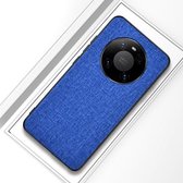Voor Huawei Mate 40 Pro + schokbestendige stoffen textuur PC + TPU beschermhoes (stijl blauw)