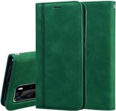 Voor Huawei P40 Pro Frosted Business Magnetische Horizontale Flip PU Leather Case met Houder & Kaartsleuf & Lanyard (Groen)