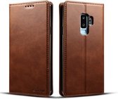 Suteni Calf Texture Horizontale Flip Leren Case met Houder & Kaartsleuven & Portemonnee voor Galaxy S9 + (Bruin)