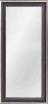 Zwart Zilveren Spiegel Chique 46x96 cm – Pria – Unieke spiegel met zilveren lijst – Perfecthomeshop