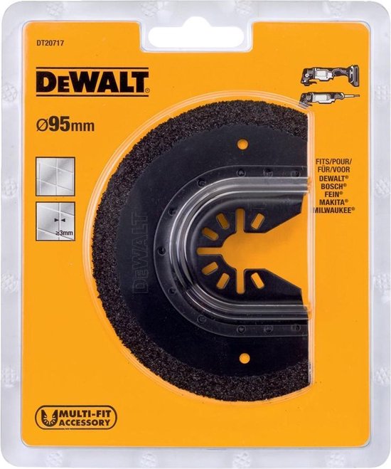 DeWalt DT20717 multitool universeel zaagblad voor tegelbewerking - 95mm