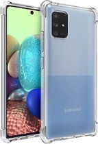 Ceezs siliconen telefoonhoesje voor geschikt voor Samsung Galaxy A71 TPU hoesje shockproof case transparant backcover