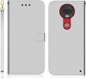 Voor Motorola Moto G7 / G7 Plus Geïmiteerd Spiegeloppervlak Horizontale Flip Leren Case met Houder & Kaartsleuven & Portemonnee & Lanyard (Zilver)