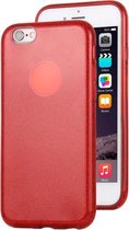 Voor iPhone 6 TPU Glitter All-inclusive beschermhoes (rood)