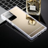 Voor Samsung Galaxy Note20 Ultra TPU + Acryl Luxe Plating Spiegel Telefoon Case Cover (Goud)