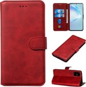 Voor Galaxy S20 + klassieke kalfsstructuur magnetische attractie horizontale flip lederen tas met standaard & kaartsleuven & portemonnee-functie (rood)