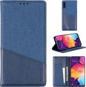 Voor Samsung Galaxy A50 MUXMA MX109 Horizontale Flip lederen tas met houder & kaartsleuf & portemonnee (blauw)